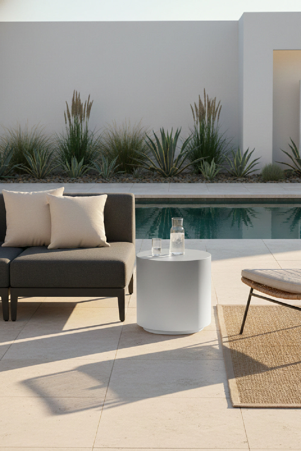 Modern European furniture - Gray Ombre Indoor/Outdoor End Table - www.oroa.com | Oroa.com