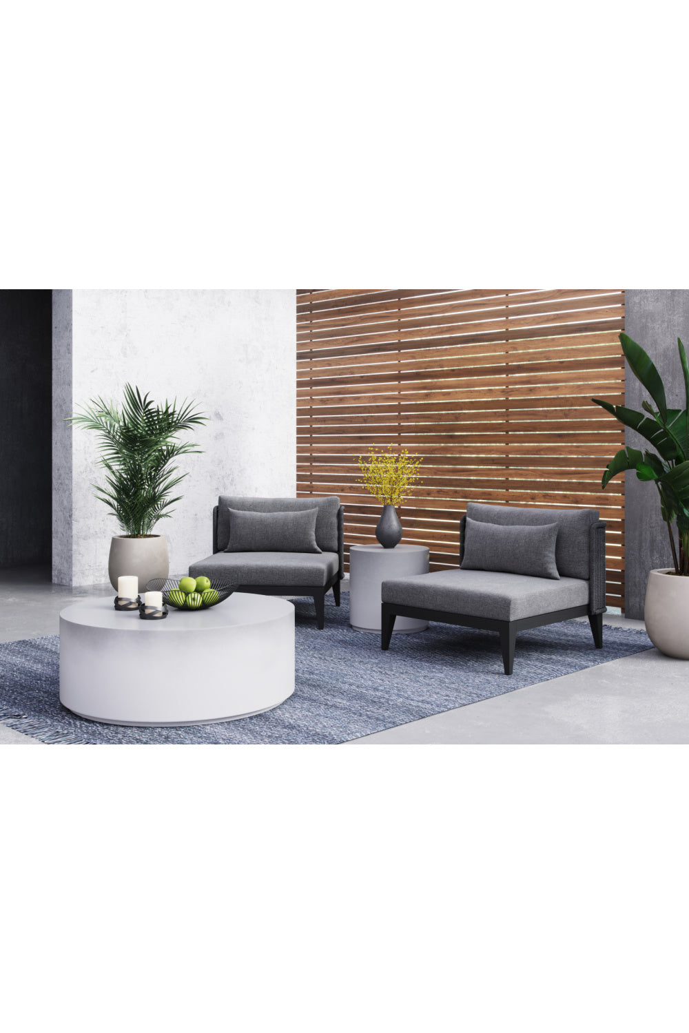 Modern European furniture - Gray Ombre Indoor/Outdoor End Table - www.oroa.com | Oroa.com