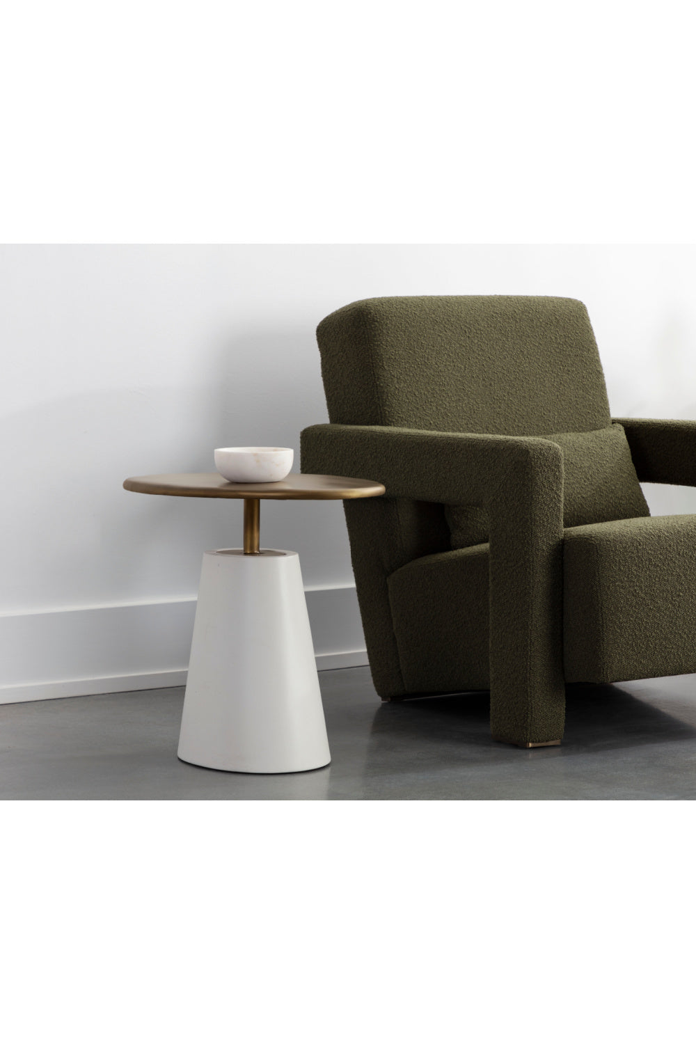 Modern European furniture - Oval Brass Indoor/Outdoor Side Table - www.oroa.com | Oroa.com