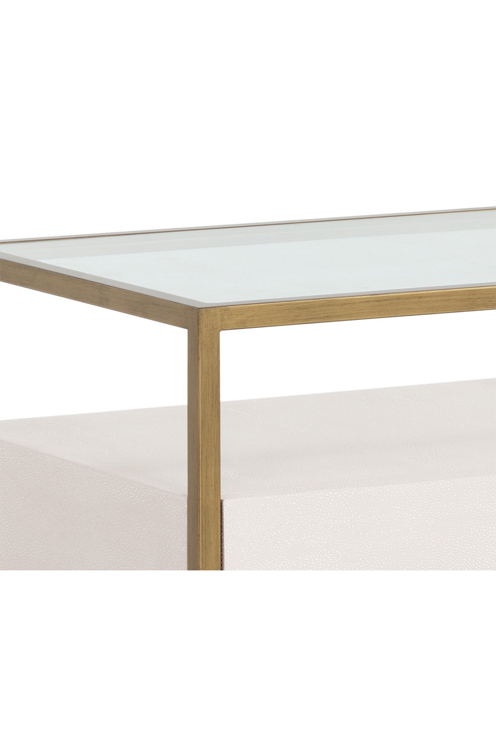 Modern European furniture - Cream Shagreen 1-Drawer Nightstand - www.oroa.com | Oroa.com
