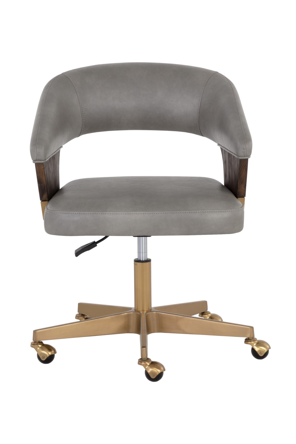 Modern European furniture - Gray Leather Look Office Chair - www.oroa.com | Oroa.com