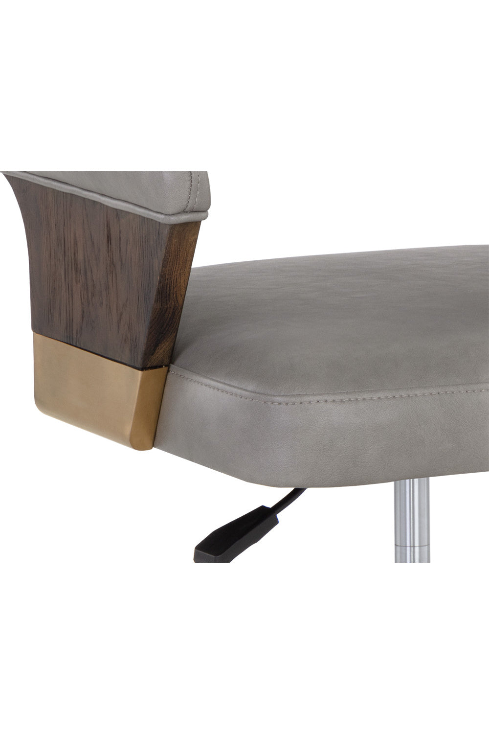 Modern European furniture - Gray Leather Look Office Chair - www.oroa.com | Oroa.com