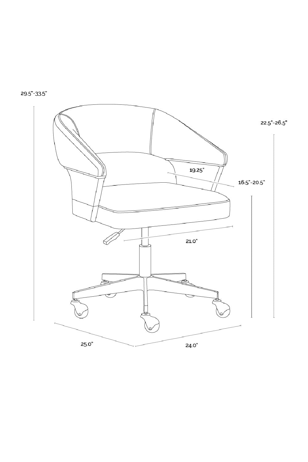 Modern European furniture - Gray Leather Look Office Chair - www.oroa.com | Oroa.com
