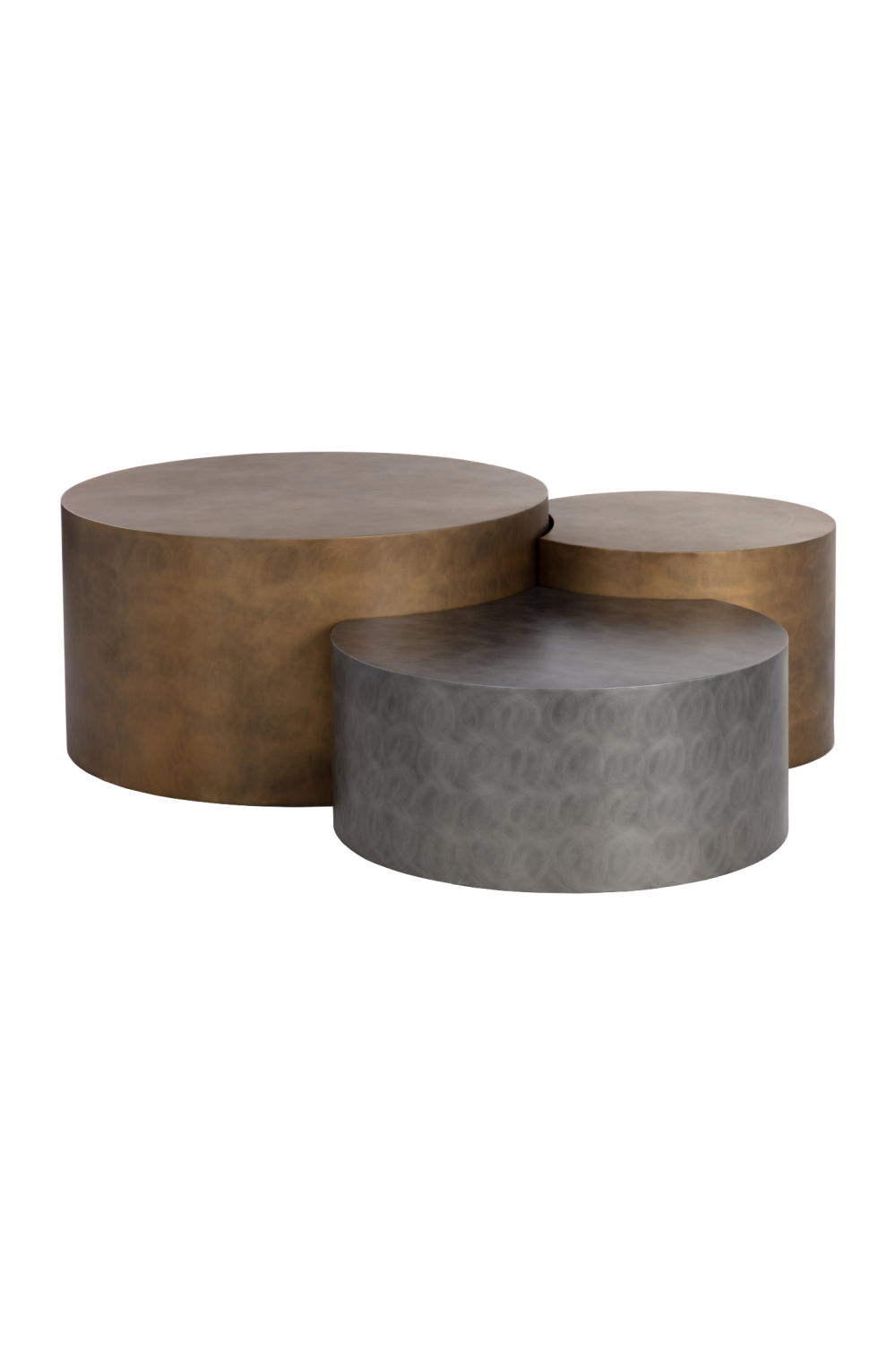 Modern European furniture - Antique Brass Nesting Coffee Tables - www.oroa.com | Oroa.com