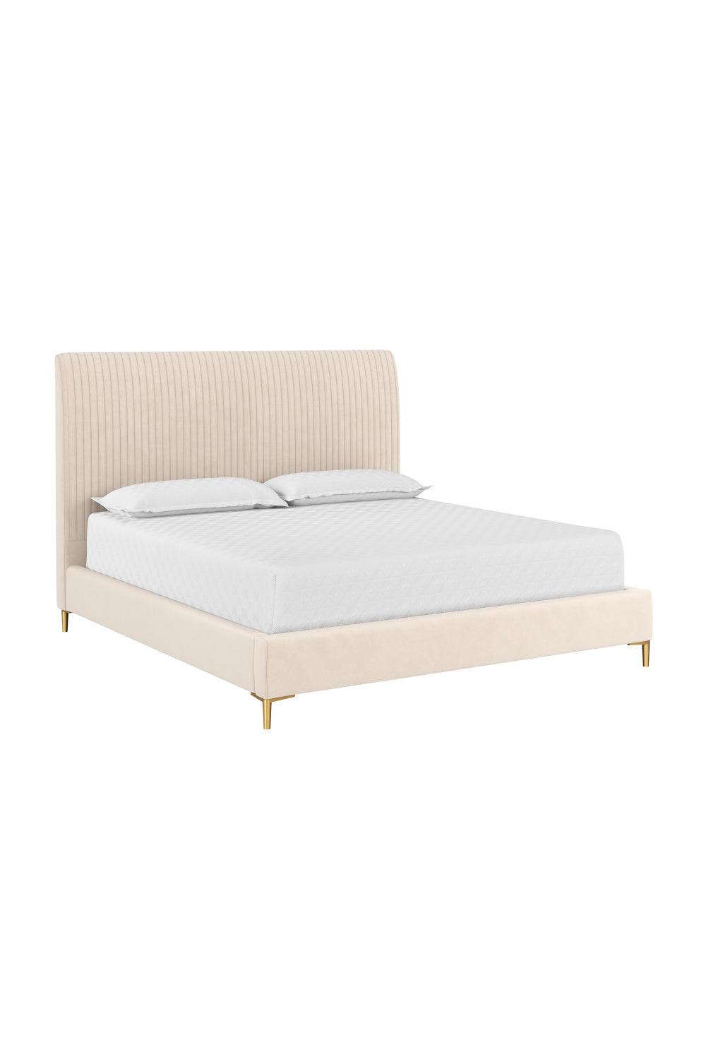 Modern European furniture - Cream Tufted King Bed - www.oroa.com | Oroa.com