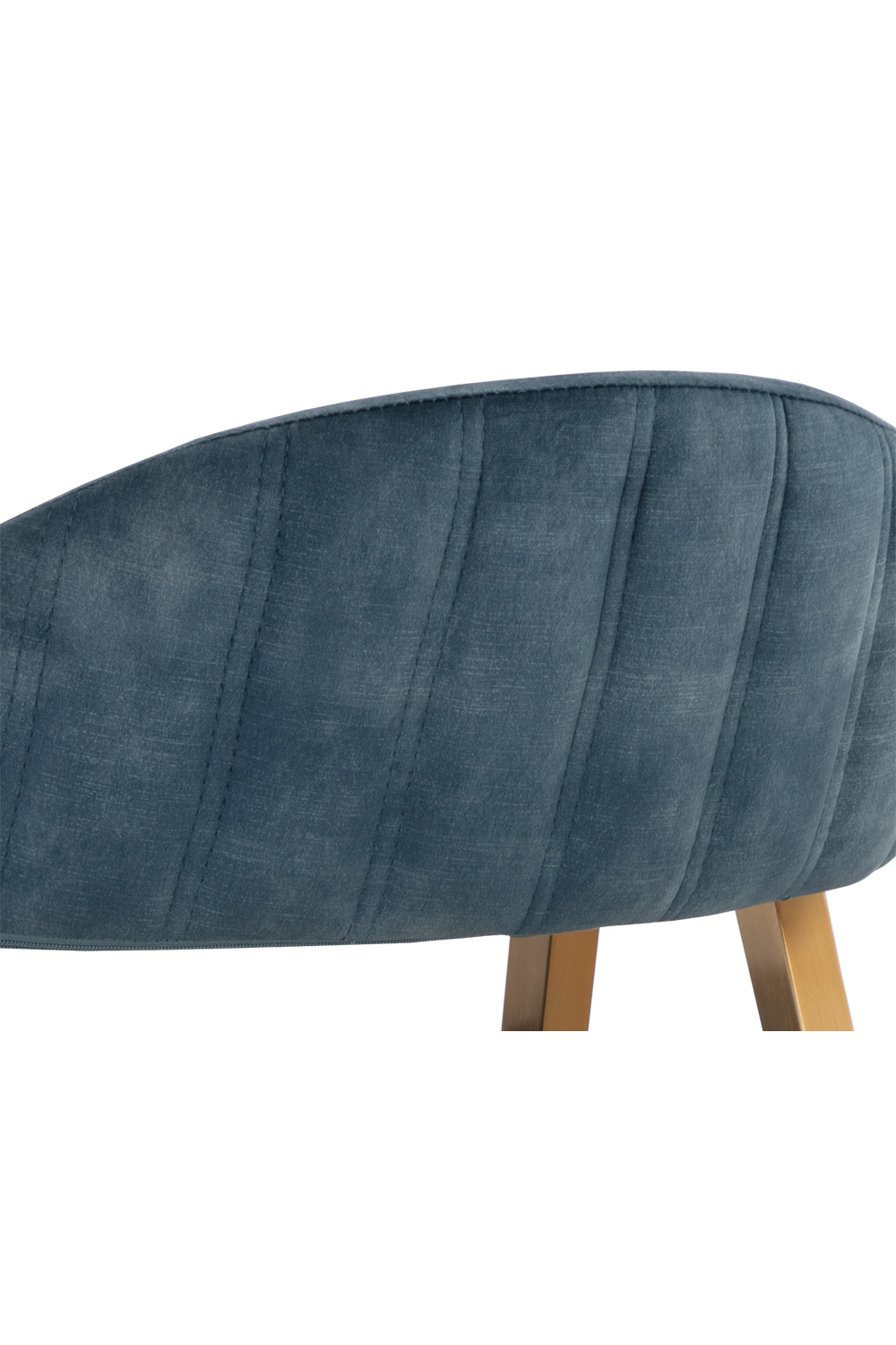 Modern European furniture - Blue Channeled Back Dining Armchair - www.oroa.com | Oroa.com