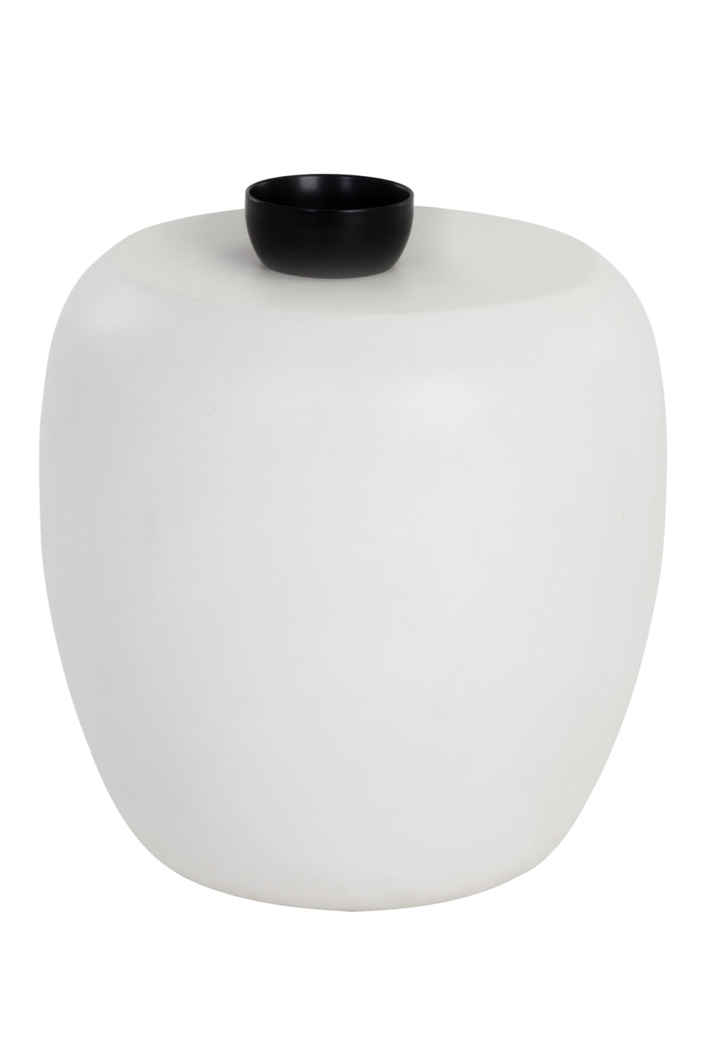 Modern European furniture - White Concrete Indoor/Outdoor End Table - www.oroa.com | Oroa.com