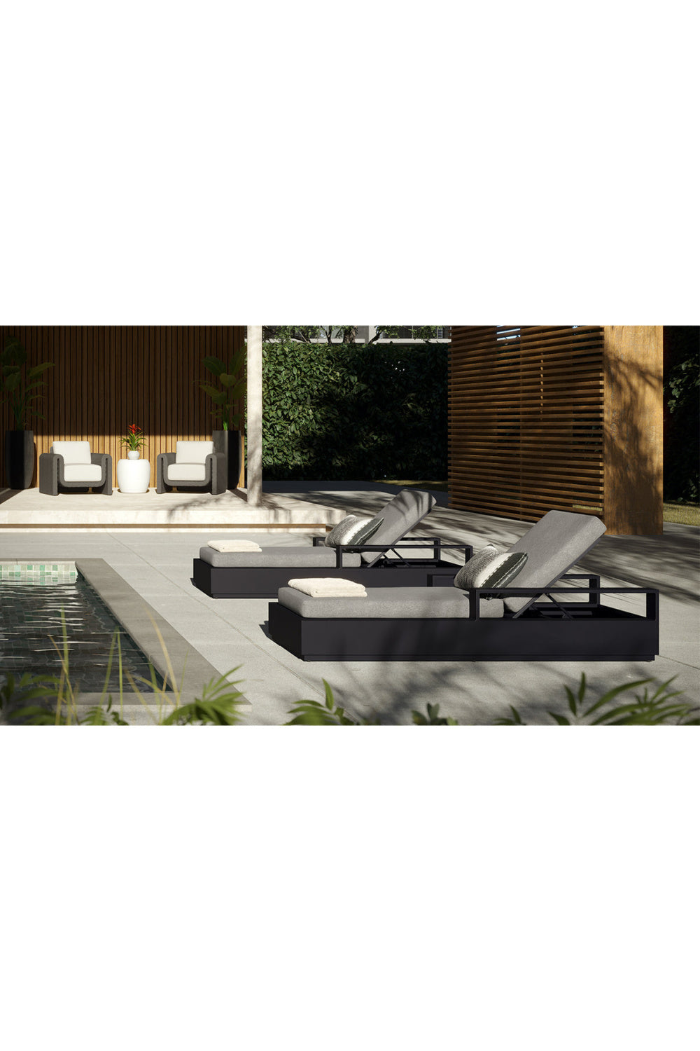 Modern European furniture - White Concrete Indoor/Outdoor End Table - www.oroa.com | Oroa.com