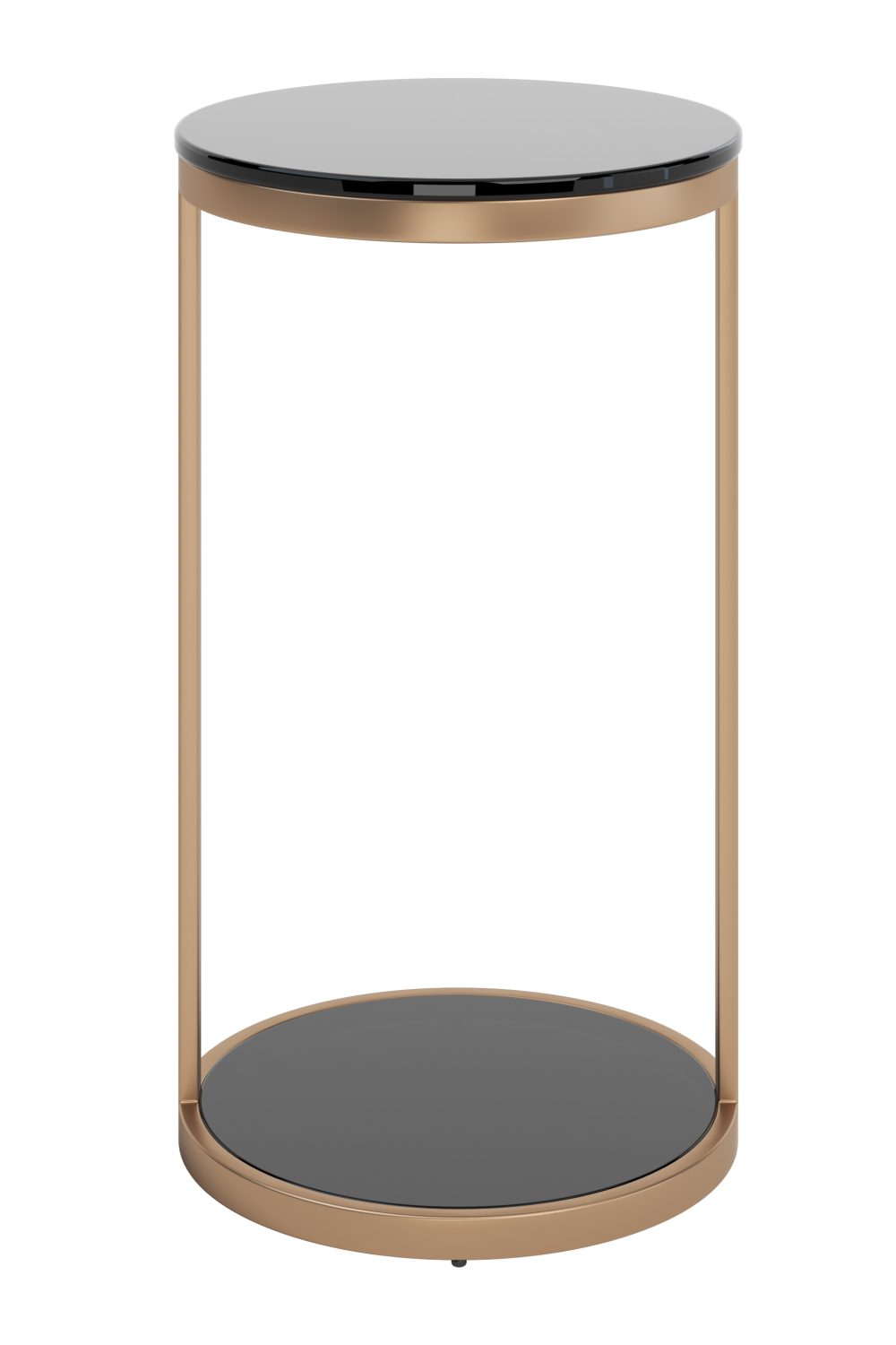 Modern European furniture Round Black Glass End Table - www.oroa.com | Oroa.com