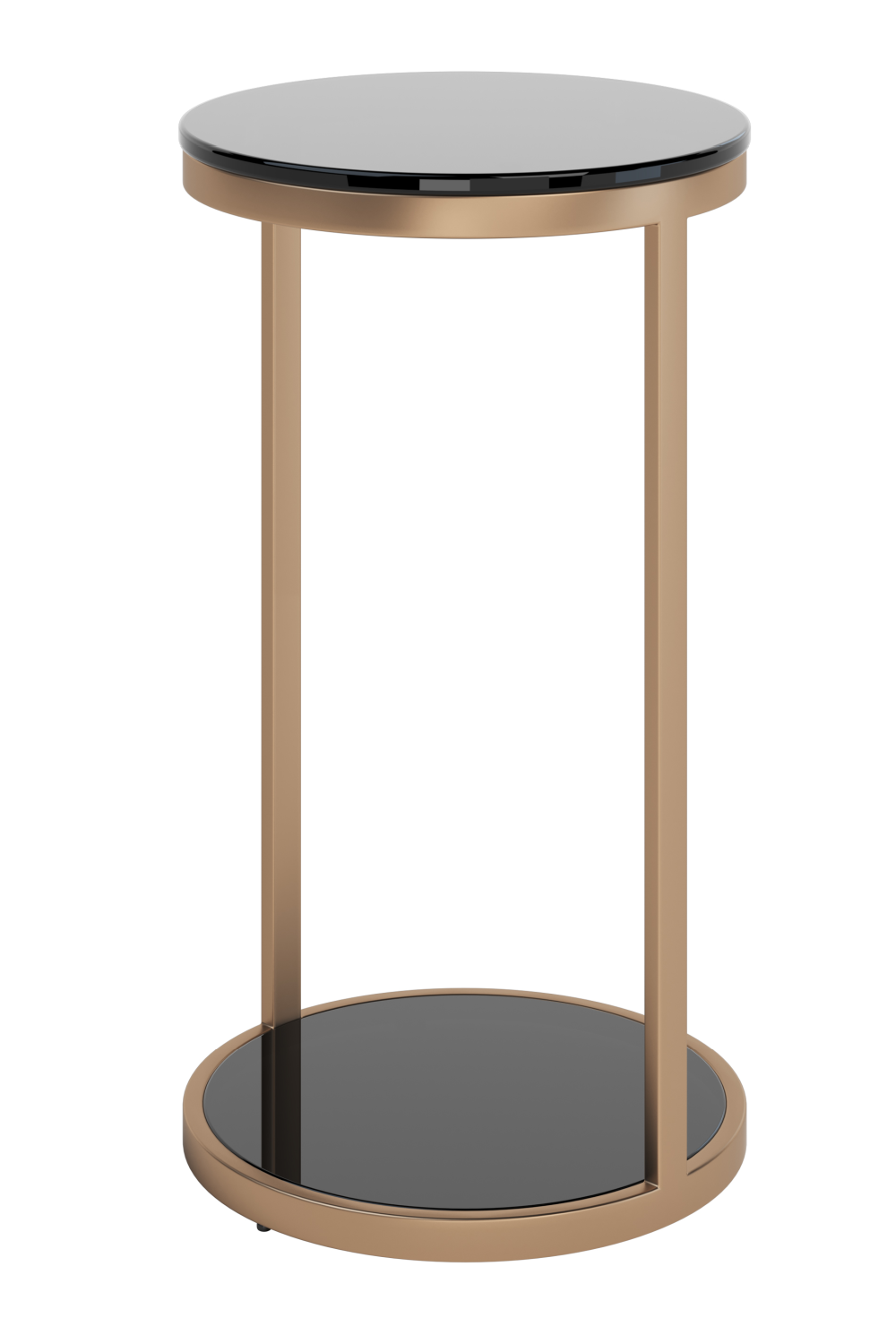 Modern European furniture Round Black Glass End Table - www.oroa.com | Oroa.com