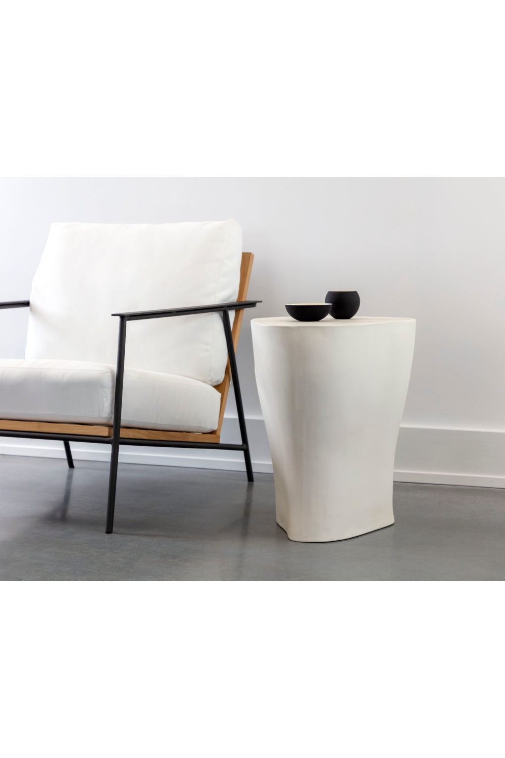 Modern European furniture - White Freeform Outdoor End Table L - www.oroa.com | Oroa.com