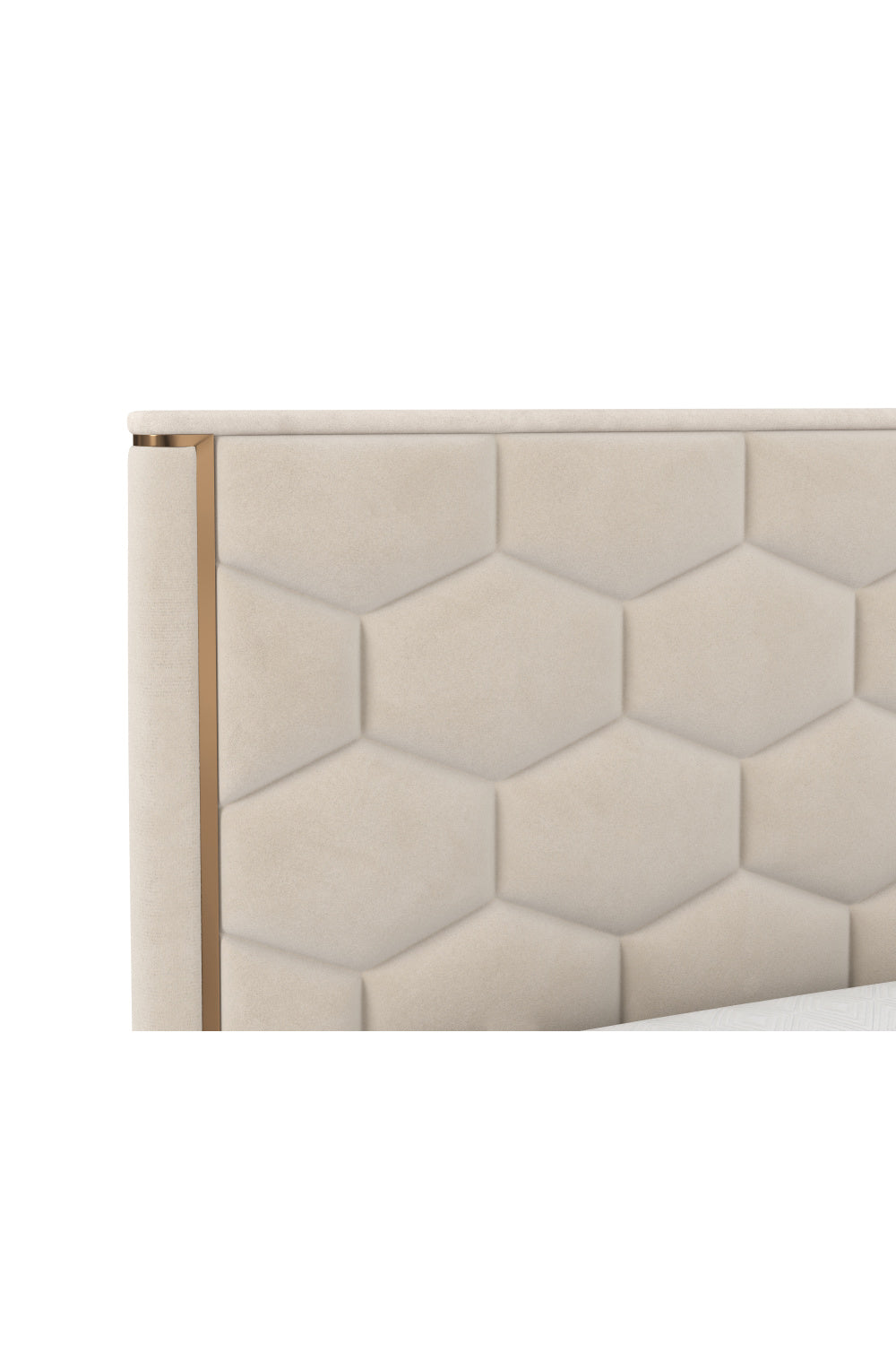 Modern European furniture - Taupe Hexagonal-Tufted King Bed - www.oroa.com | Oroa.com