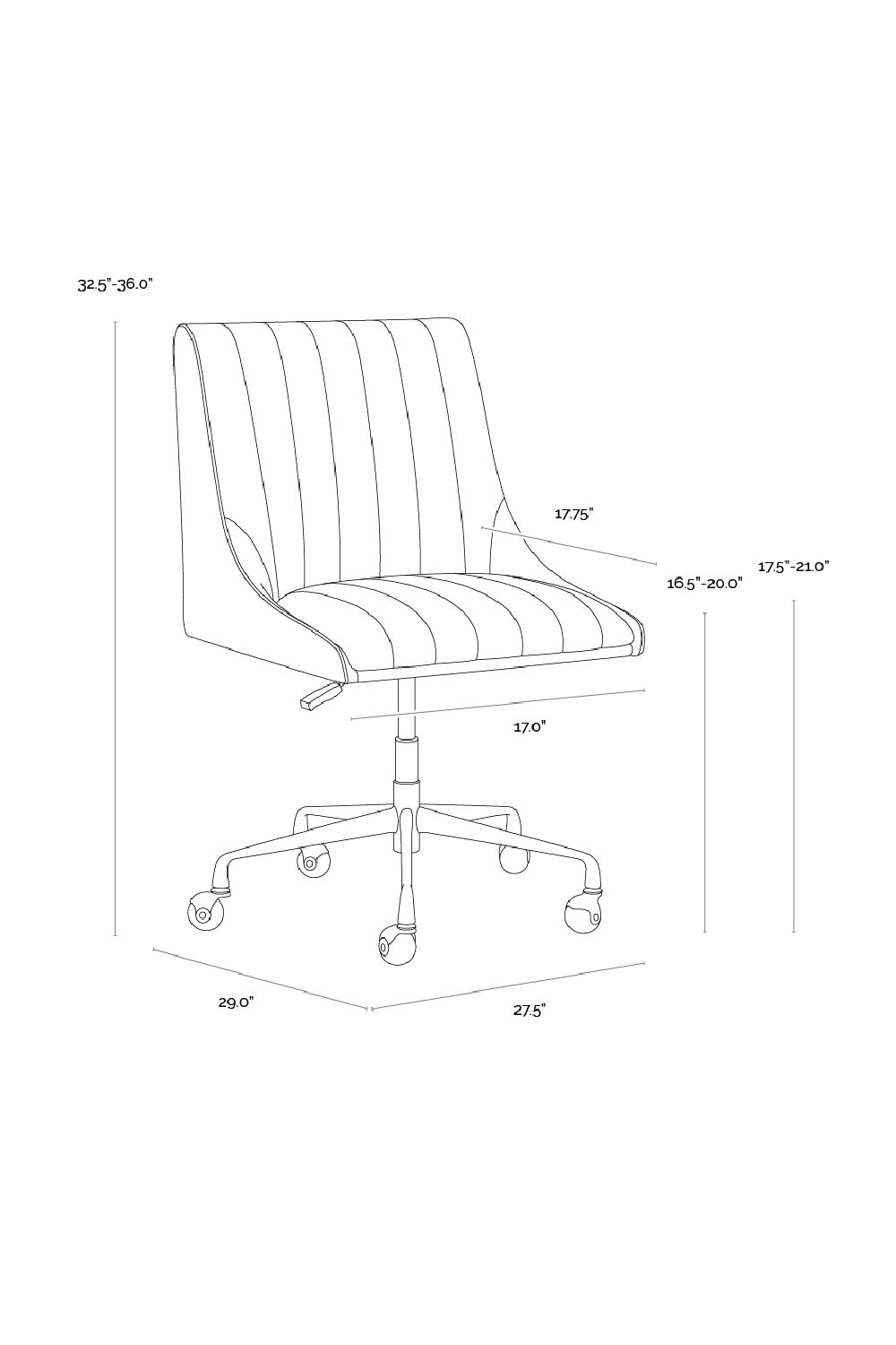 Modern European furniture - Vertical Stitched Office Chair - www.oroa.com | Oroa.com