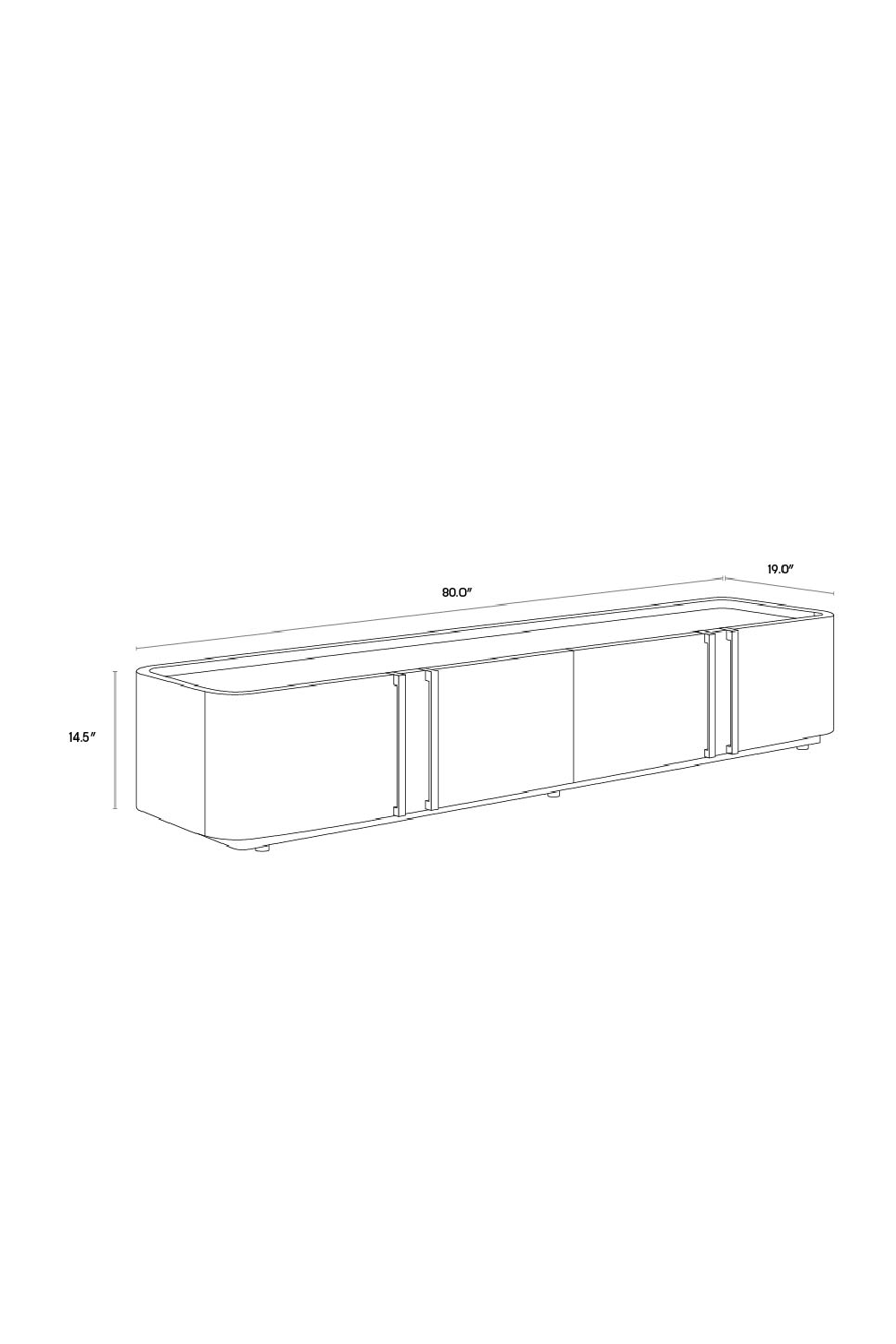 Modern European furniture - Cream Leather 4-Door Storage Cabinet - www.oroa.com | Oroa.com
