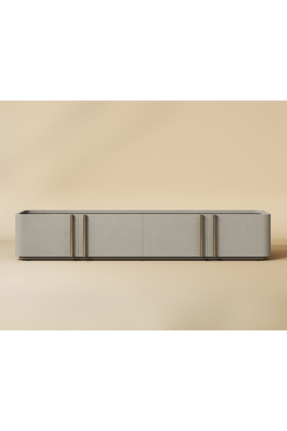 Modern European furniture - Cream Leather 4-Door Storage Cabinet - www.oroa.com | Oroa.com