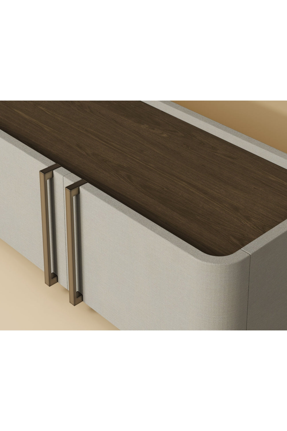 Modern European furniture - Cream Leather 4-Door Storage Cabinet - www.oroa.com | Oroa.com