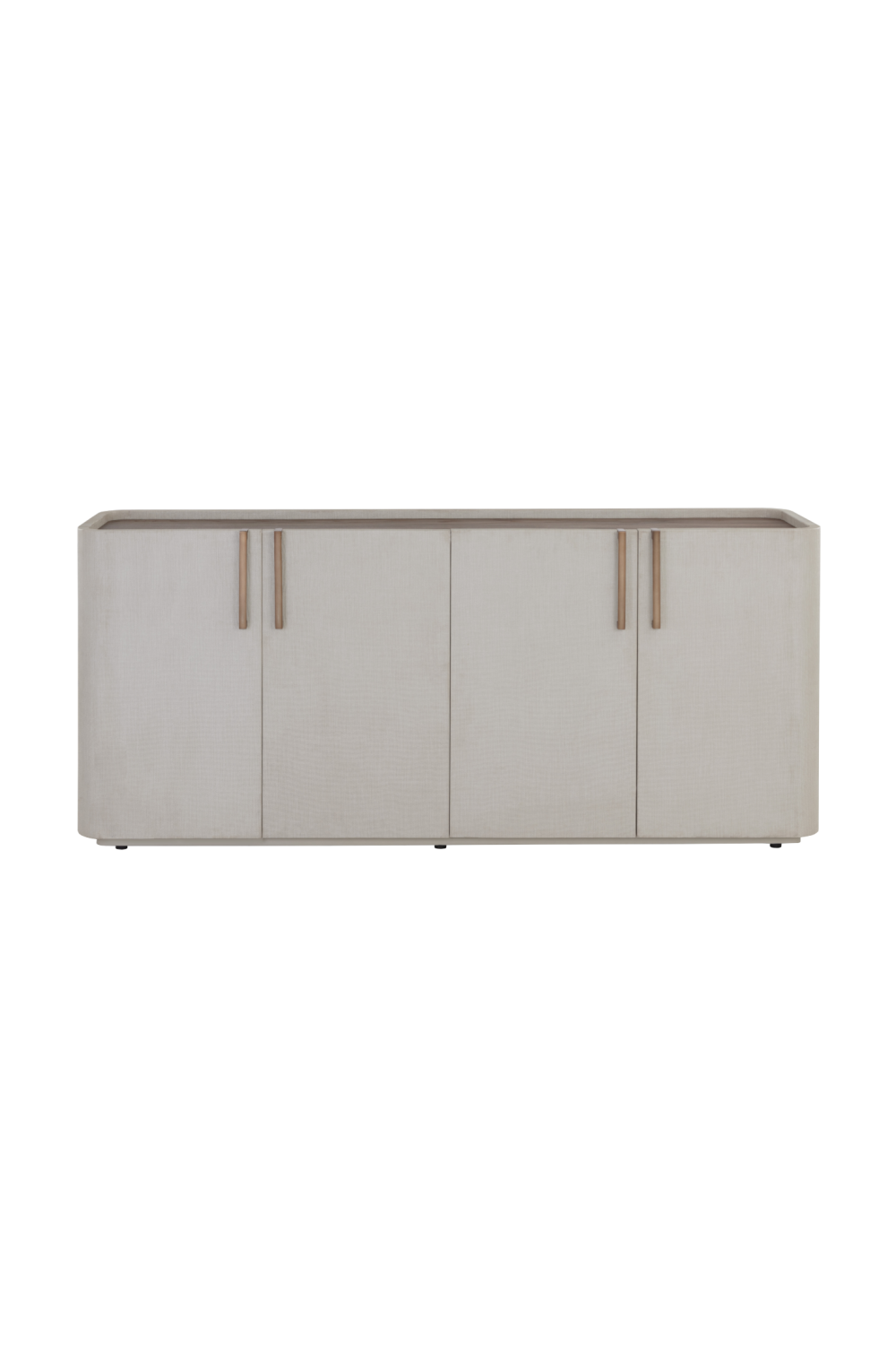Modern European furniture - Cream Leather 4-Door Sideboard - www.oroa.com | Oroa.com