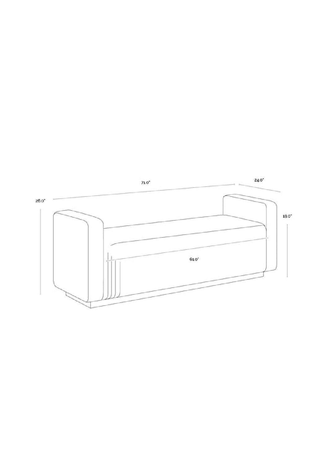 Modern European furniture - Channel-Tufted Fabric Bench - www.oroa.com | Oroa.com