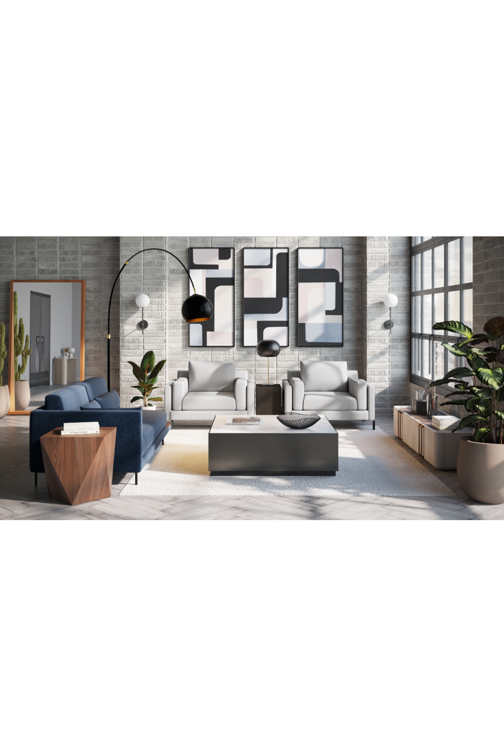 Modern European furniture - Rectangular Brass Side Table - www.oroa.com | Oroa.com