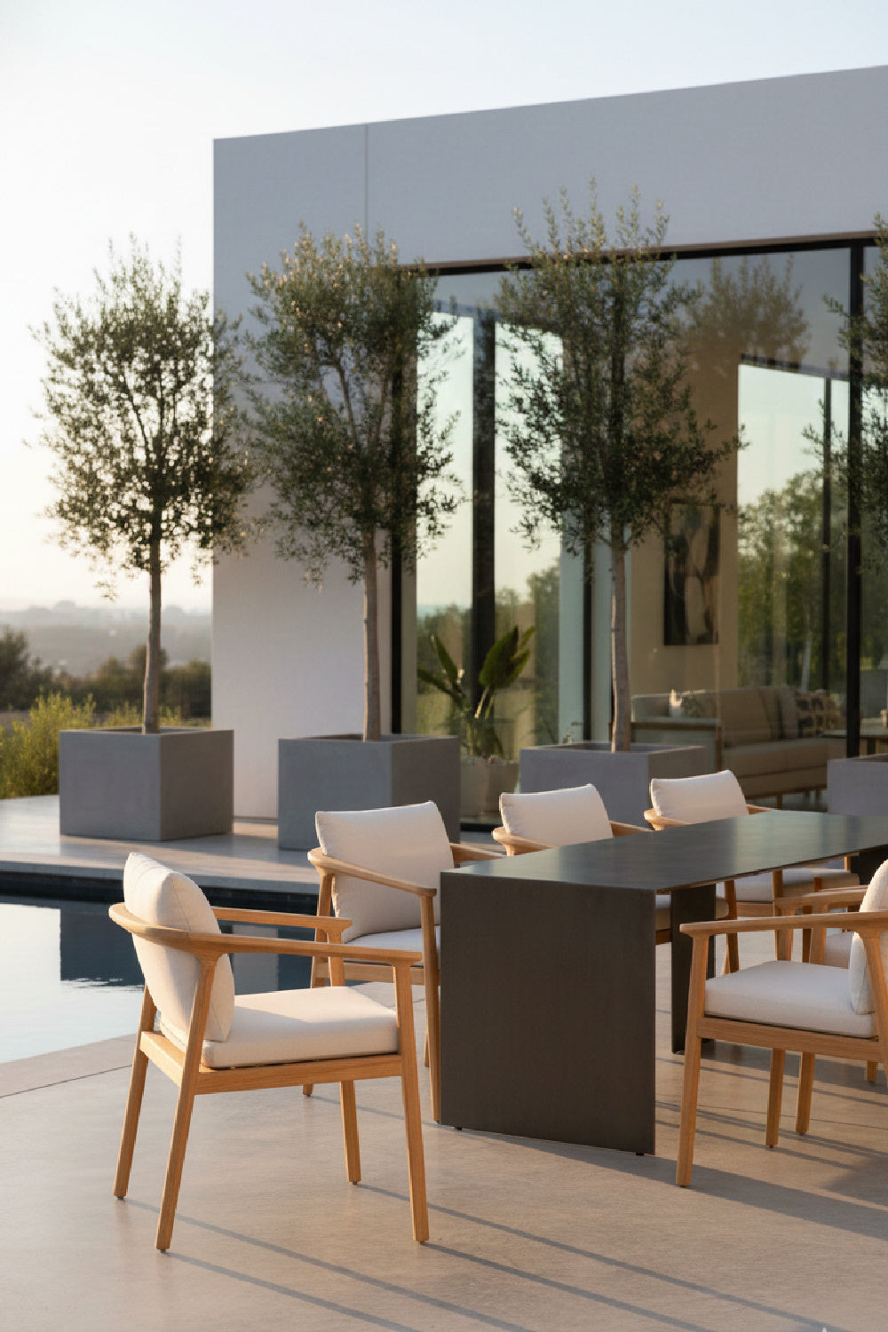 Modern European furniture - Cream Padded Outdoor Dining Chair - www.oroa.com | Oroa.com