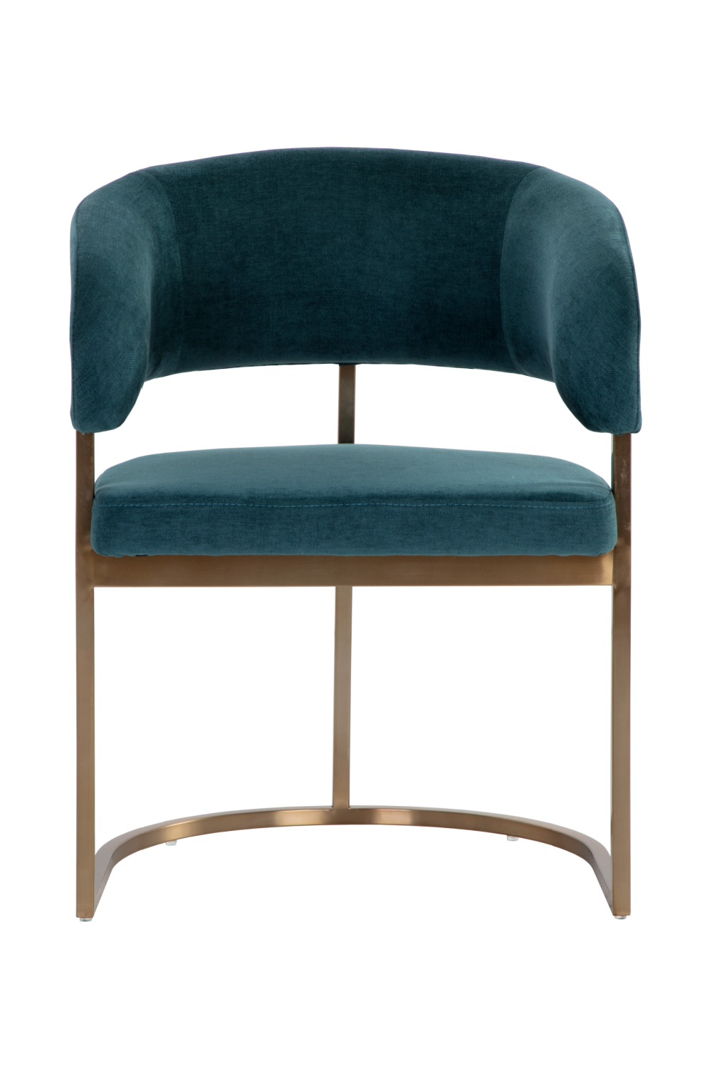 Modern European furniture - Teal Fabric Cantilevered Dining Chair - www.oroa.com | Oroa.com