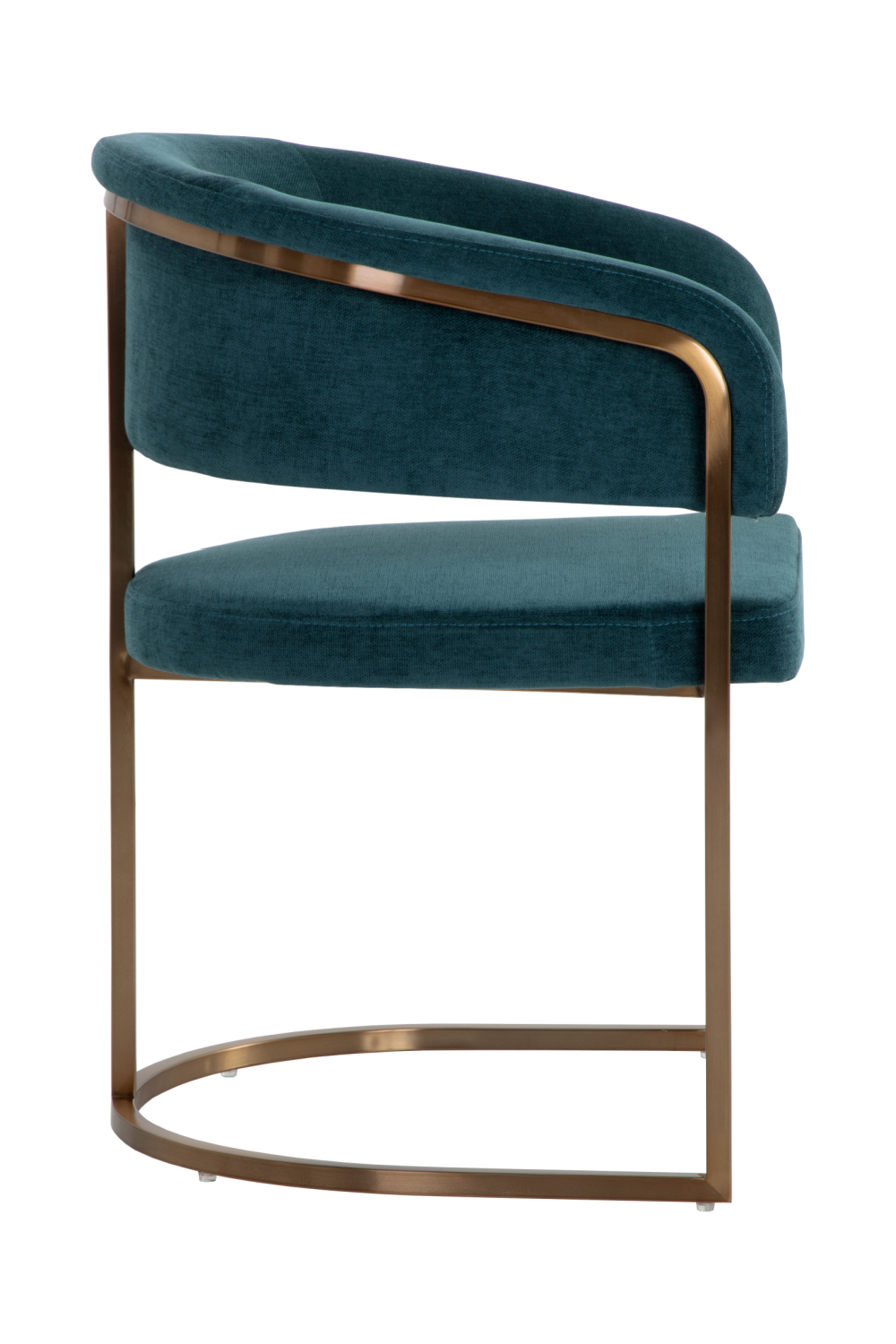 Modern European furniture - Teal Fabric Cantilevered Dining Chair - www.oroa.com | Oroa.com