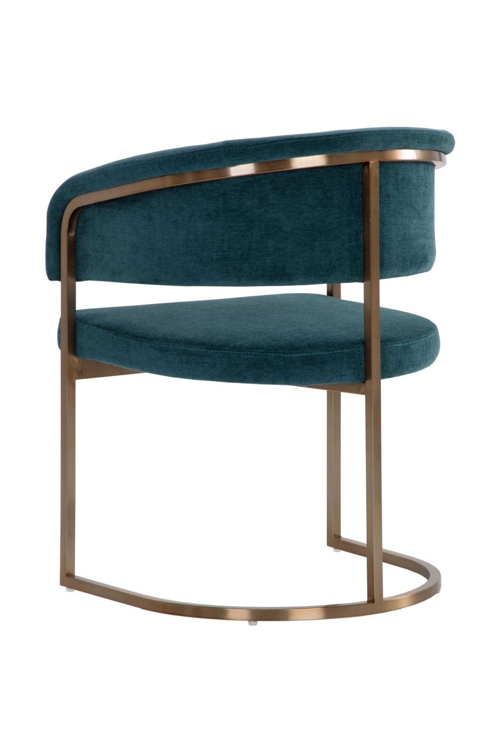 Modern European furniture - Teal Fabric Cantilevered Dining Chair - www.oroa.com | Oroa.com