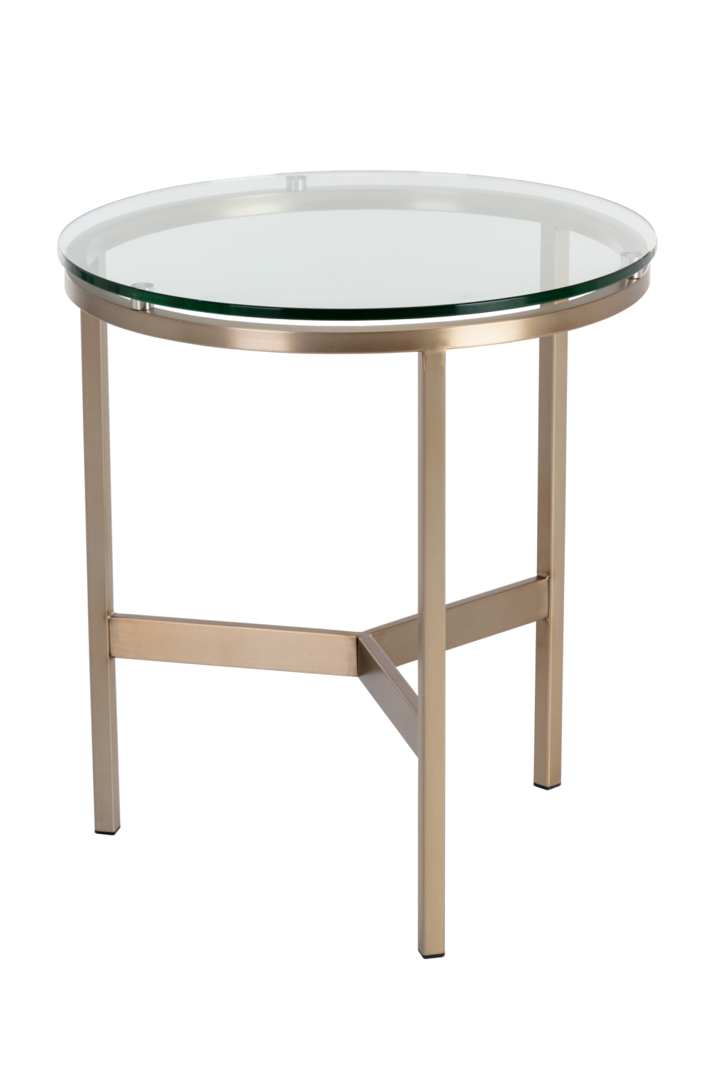 Tempered Glass Round End Table Modern European furniture - www.oroa.com | Oroa.com