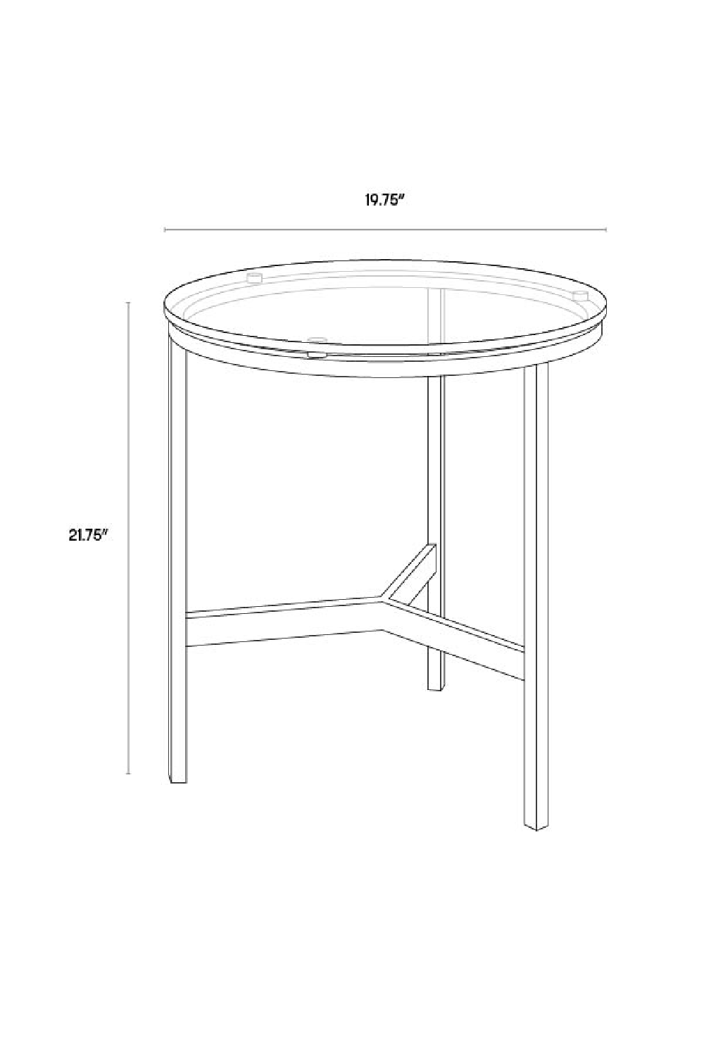 Tempered Glass Round End Table Modern European furniture - www.oroa.com | Oroa.com