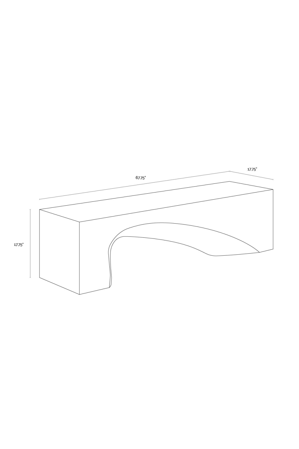 Modern European furniture - Textured Concrete Bench - www.oroa.com | Oroa.com