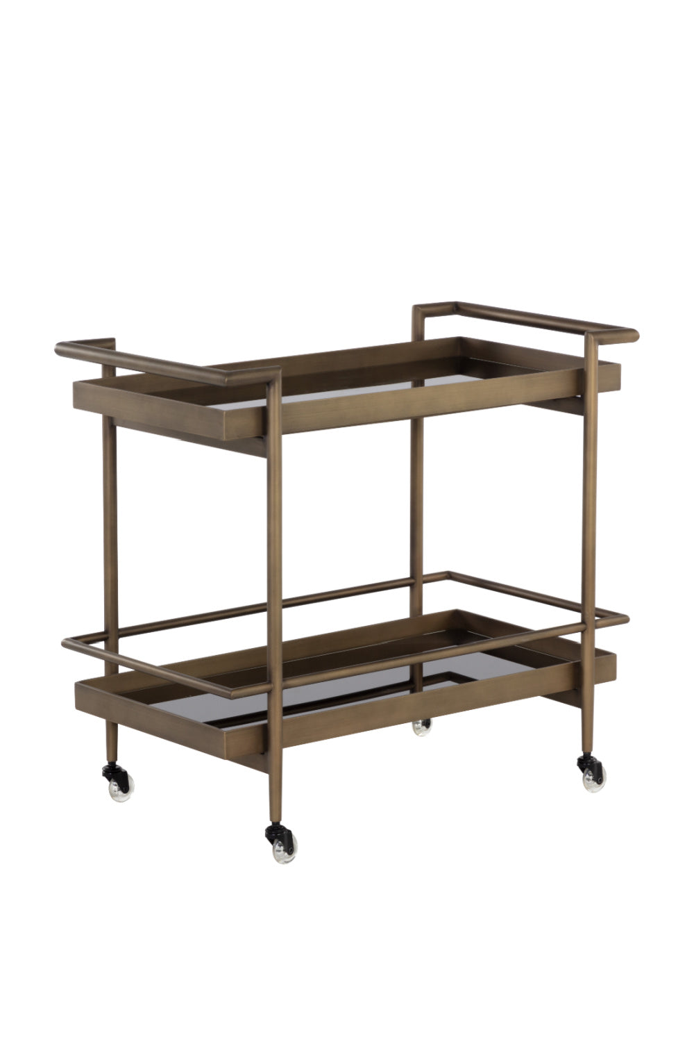 Modern European furniture - Black Glass Shelves Bar Cart - www.oroa.com | Oroa.com