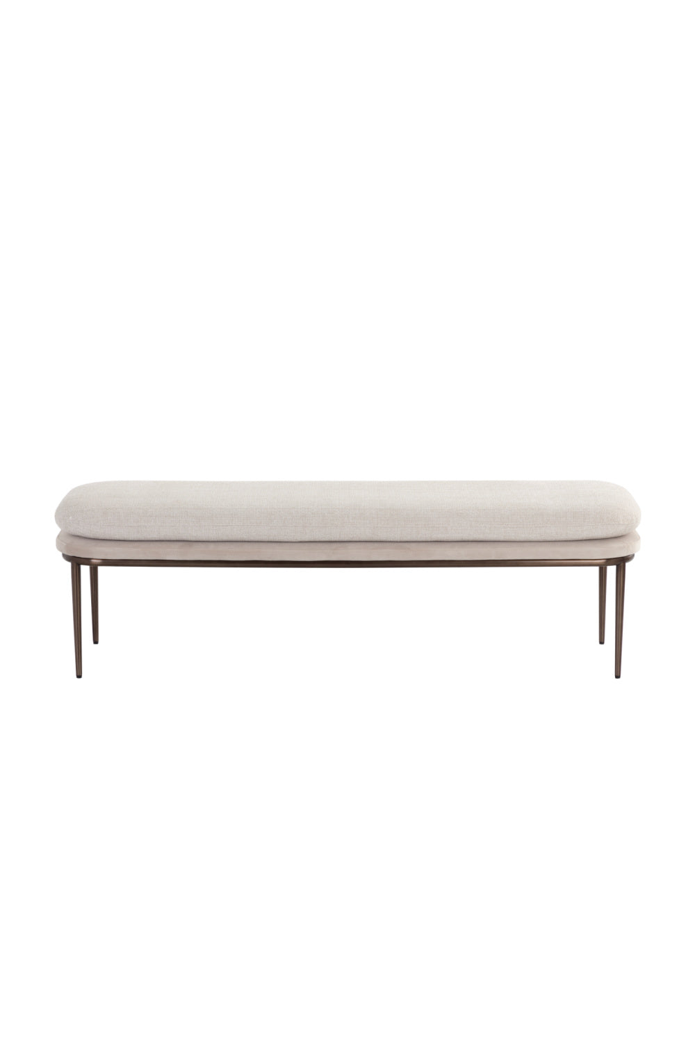 Modern European furniture - Cream Padded Bench - www.oroa.com | Oroa.com