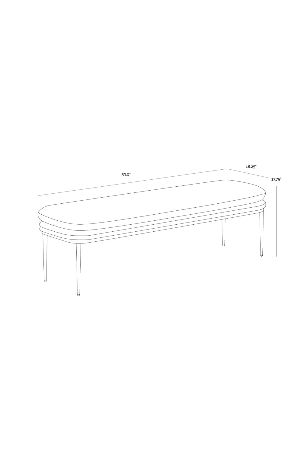 Modern European furniture - Cream Padded Bench - www.oroa.com | Oroa.com