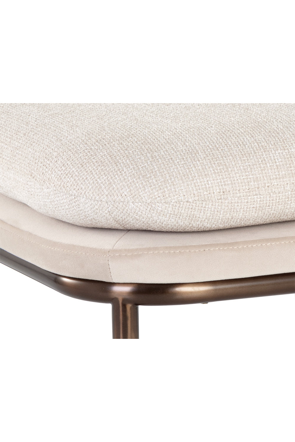 Modern European furniture - Cream Padded Stool - www.oroa.com | Oroa.com