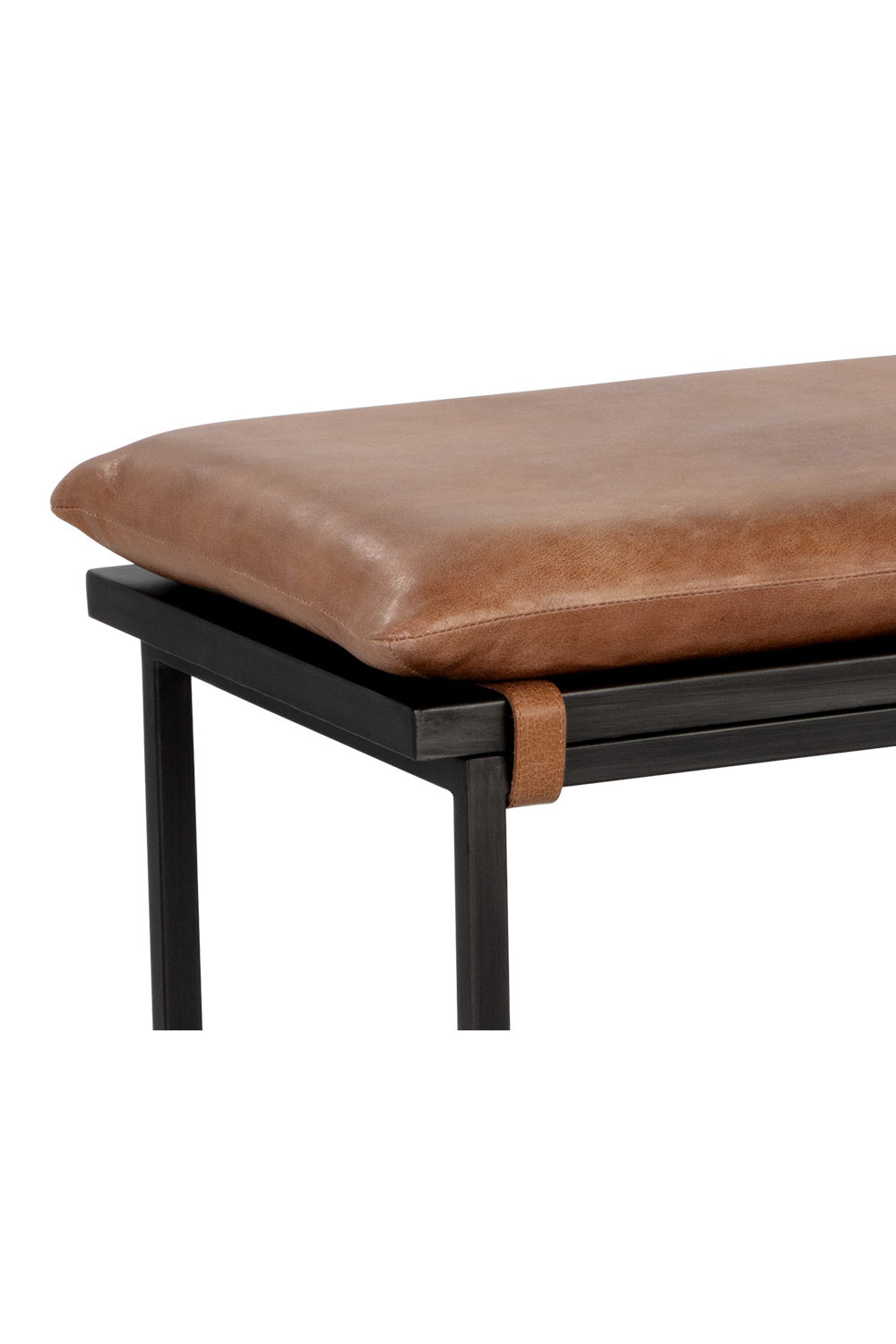Modern European furniture - Tan Leather Bench - www.oroa.com | Oroa.com