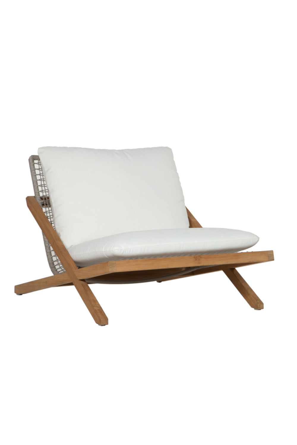 Modern European furniture - Teak Framed Indoor/Outdoor Lounge Chair - www.oroa.com | Oroa.com