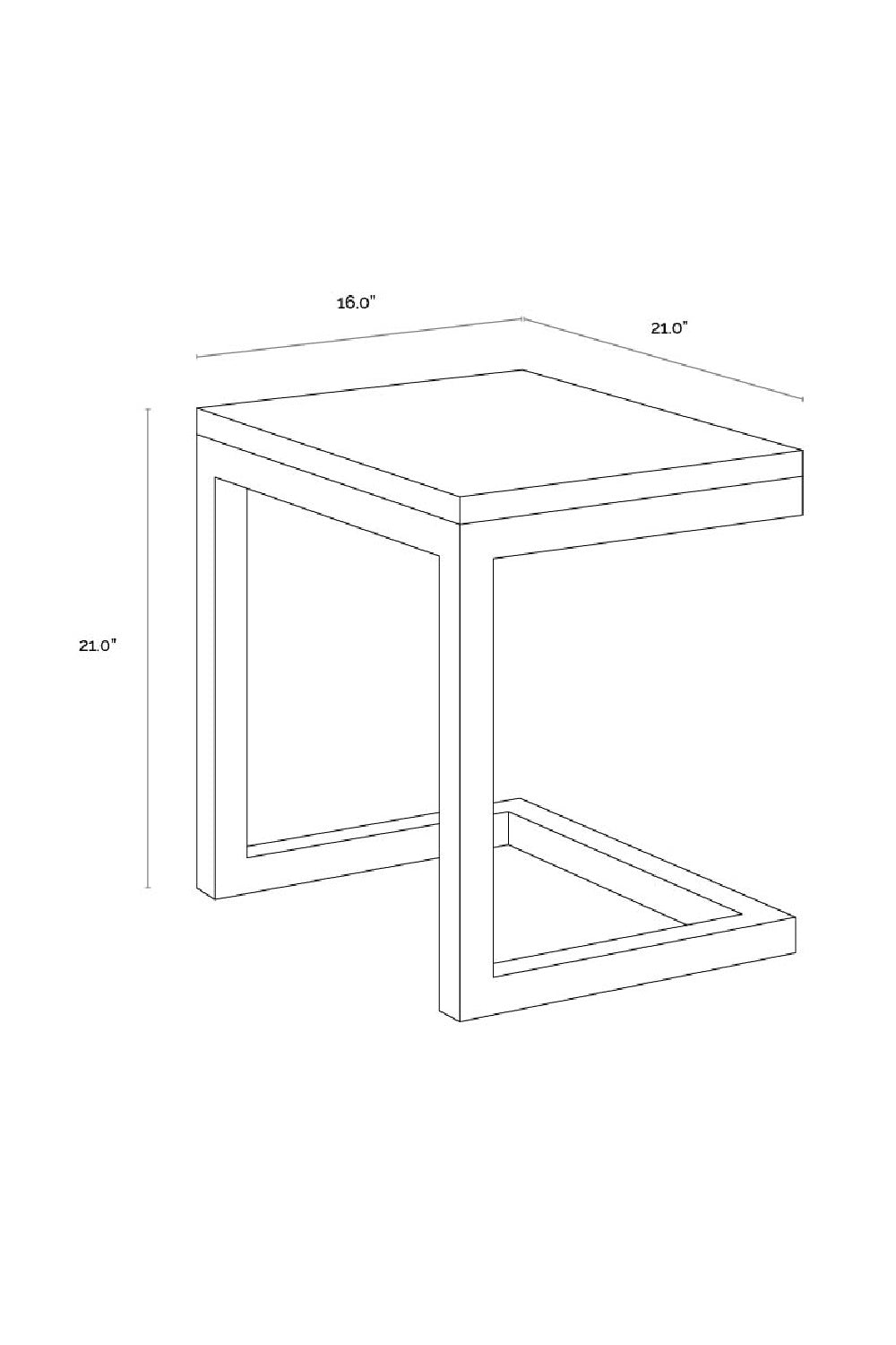 Modern European furniture - C-Shaped Teak Indoor/Outdoor End Table - www.oroa.com | Oroa.com