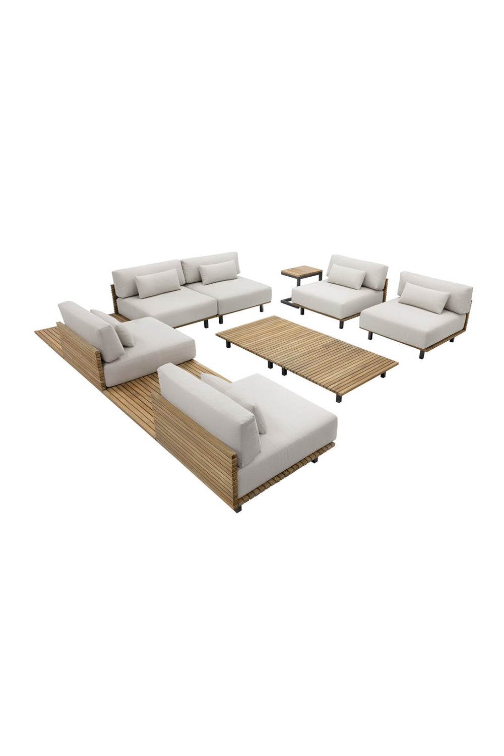 Modern European furniture - C-Shaped Teak Indoor/Outdoor End Table - www.oroa.com | Oroa.com