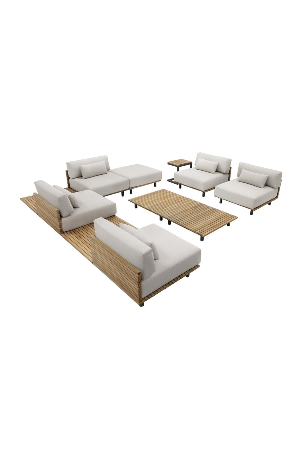 Modern European furniture - C-Shaped Teak Indoor/Outdoor End Table - www.oroa.com | Oroa.com