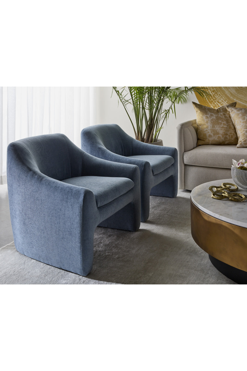 Modern European furniture - Mid-Century Blue Lounge Chair - www.oroa.com | Oroa.com