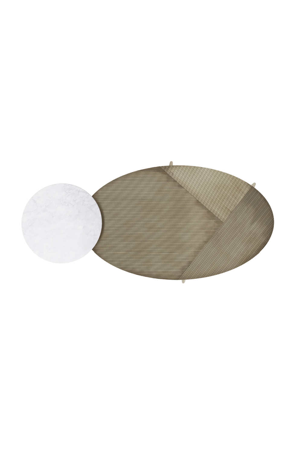 Modern European furniture - Oval Antique Brass Coffee Table - www.oroa.com | Oroa.com