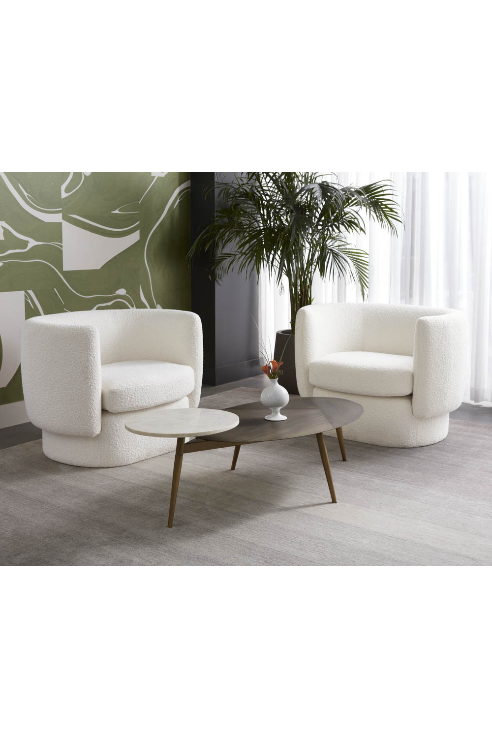 Modern European furniture - Oval Antique Brass Coffee Table - www.oroa.com | Oroa.com