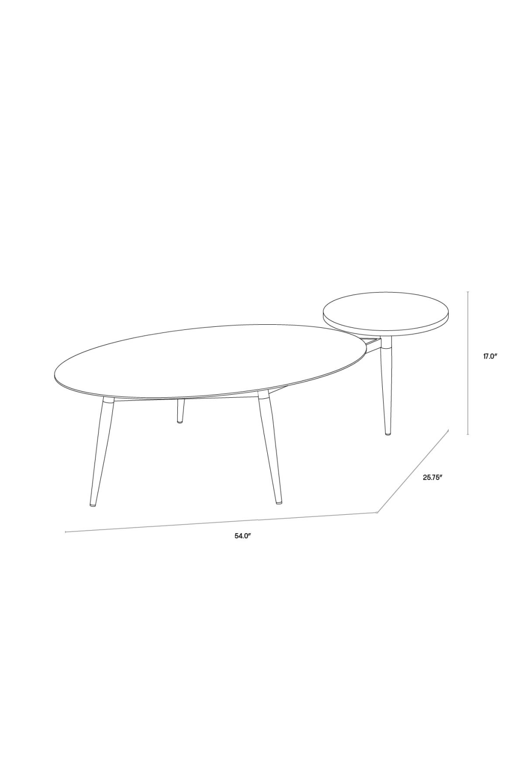 Modern European furniture - Oval Antique Brass Coffee Table - www.oroa.com | Oroa.com