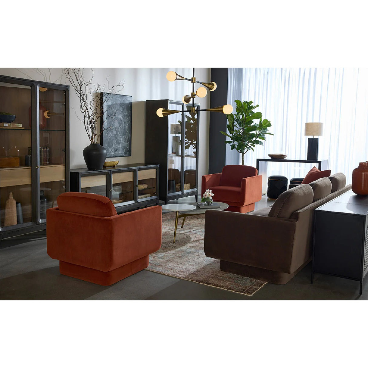 Modern European furniture - Oval Antique Brass Coffee Table - www.oroa.com | Oroa.com
