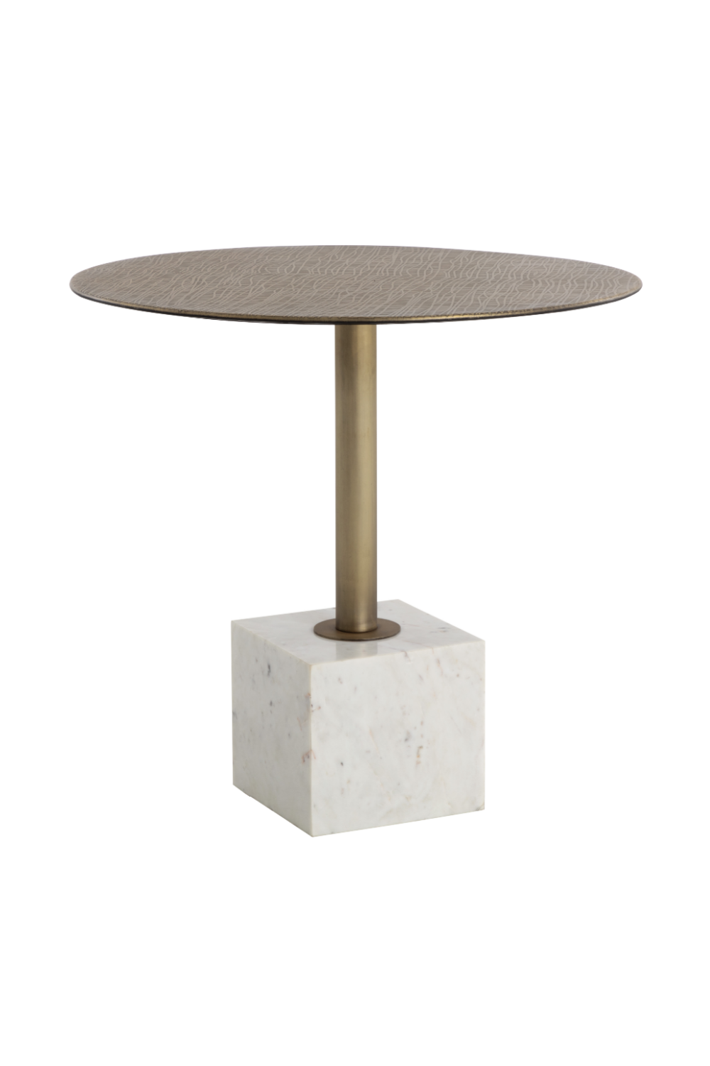 Modern European furniture - Antique Brass Marble Bistro Table - www.oroa.com | Oroa.com