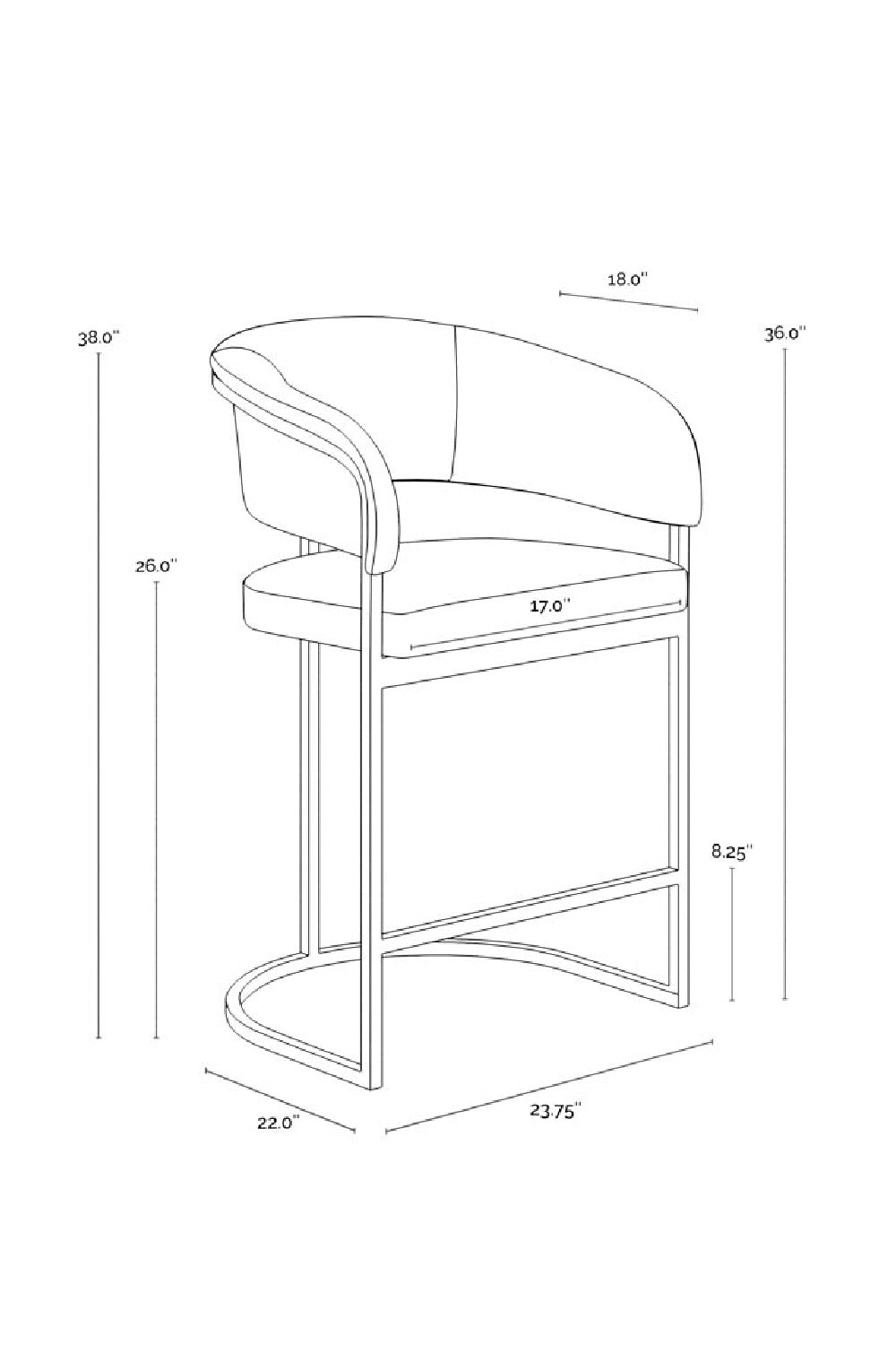 Modern European furniture - Blue Cantilevered Counter Stool - www.oroa.com | Oroa.com