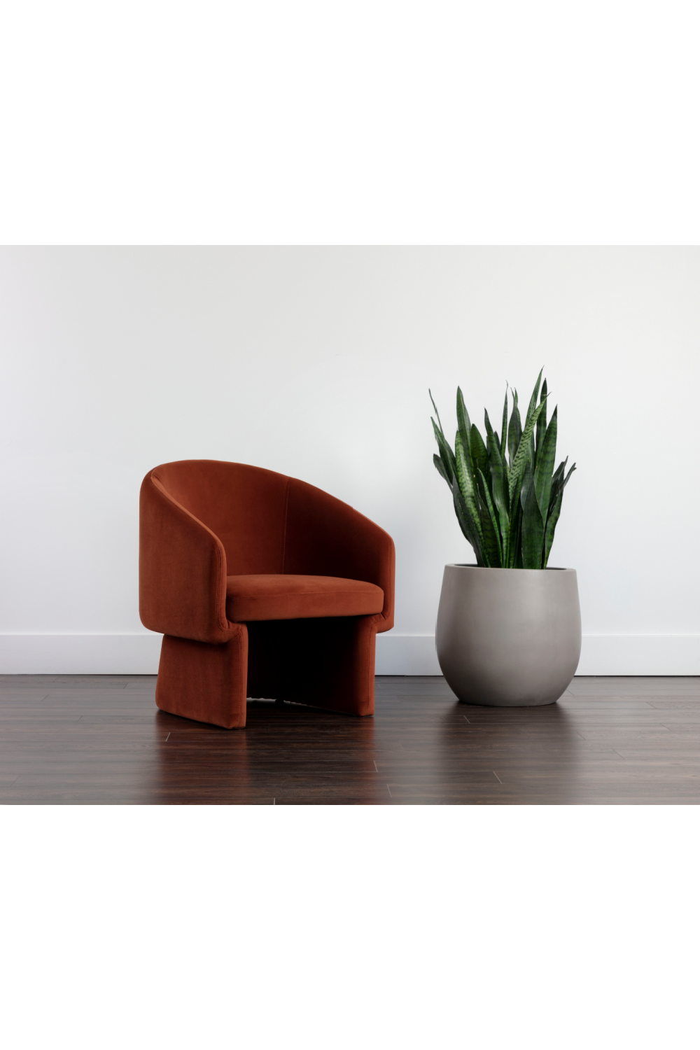 Modern European furniture - Barrel-Back Orange Lounge Chair - www.oroa.com | Oroa.com