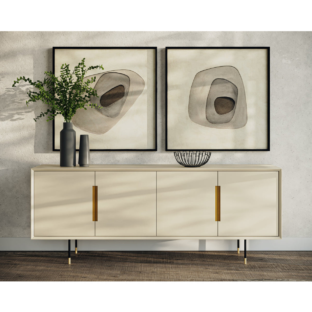 Modern European furniture - 4-Door Cream Modern Sideboard - www.oroa.com | Oroa.com