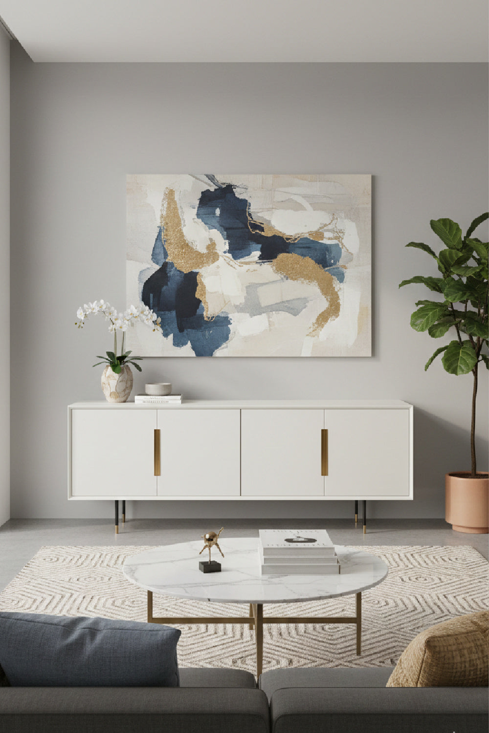 Modern European furniture - 4-Door Cream Modern Sideboard - www.oroa.com | Oroa.com