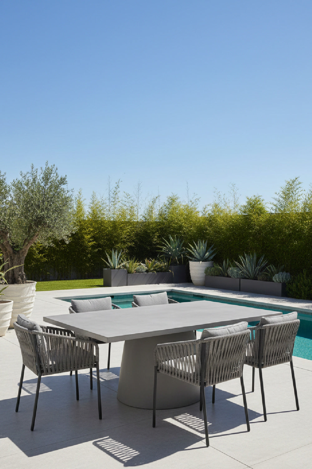 Modern European furniture - Gray Indoor/Outdoor Dining Table - www.oroa.com | Oroa.com